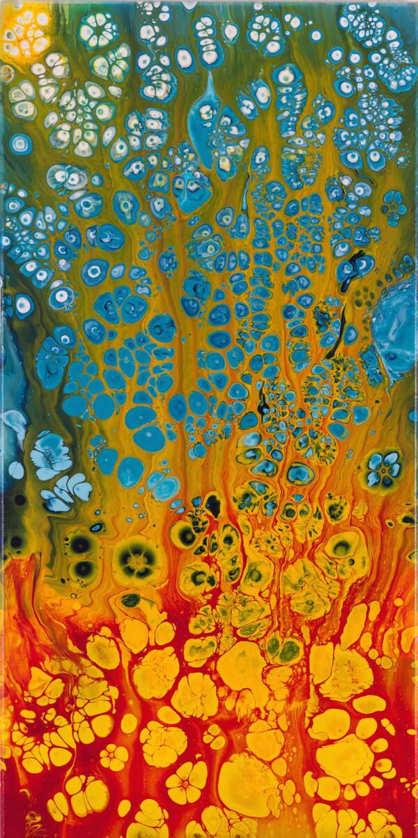 <span style="text-transform: uppercase;">Acrylpouring-Art</span> <br> <span style="color: white; background-color: black; text-transform: uppercase;">NICOLE REICHER</span>