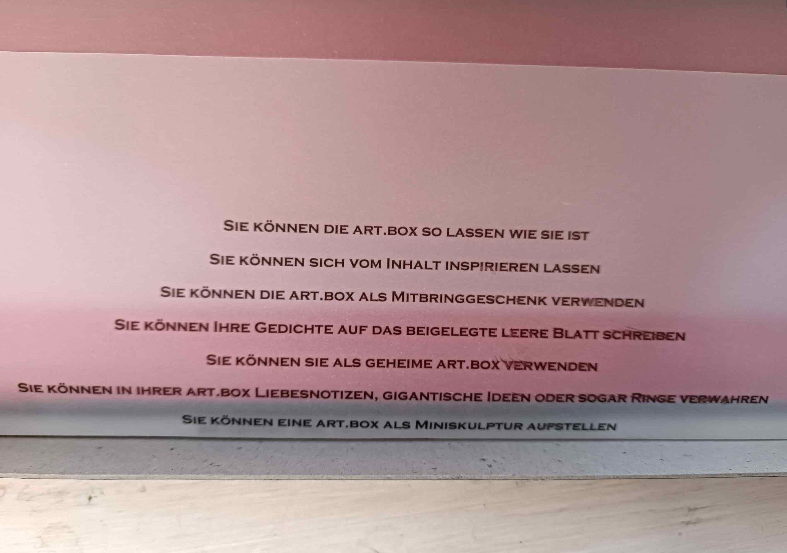 <span style="text-transform: uppercase;">Artbox</span> <br> <span style="color: white; background-color: black; text-transform: uppercase;">ANDREA BALTZER</span> – Bild 2