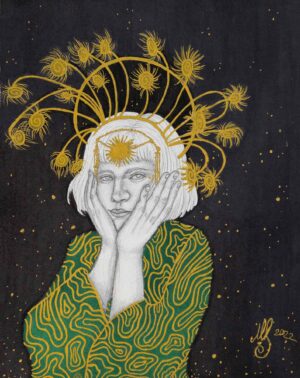 <span style="text-transform: uppercase;">Golden</span> <br> <span style="color: white; background-color: black; text-transform: uppercase;">Melanie Stastny</span>