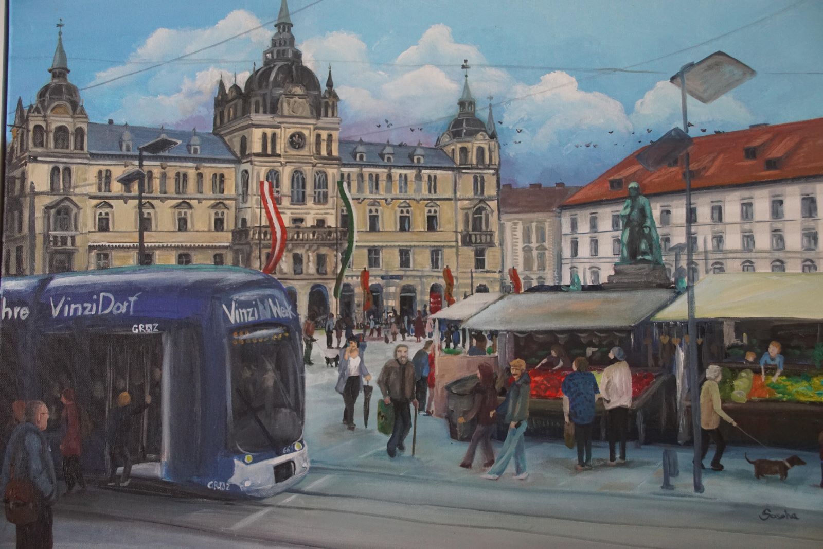 <span style="text-transform: uppercase;">Hauptplatz Graz</span> <br> <span style="color: white; background-color: black; text-transform: uppercase;">SASCHA MICHAELA</span>
